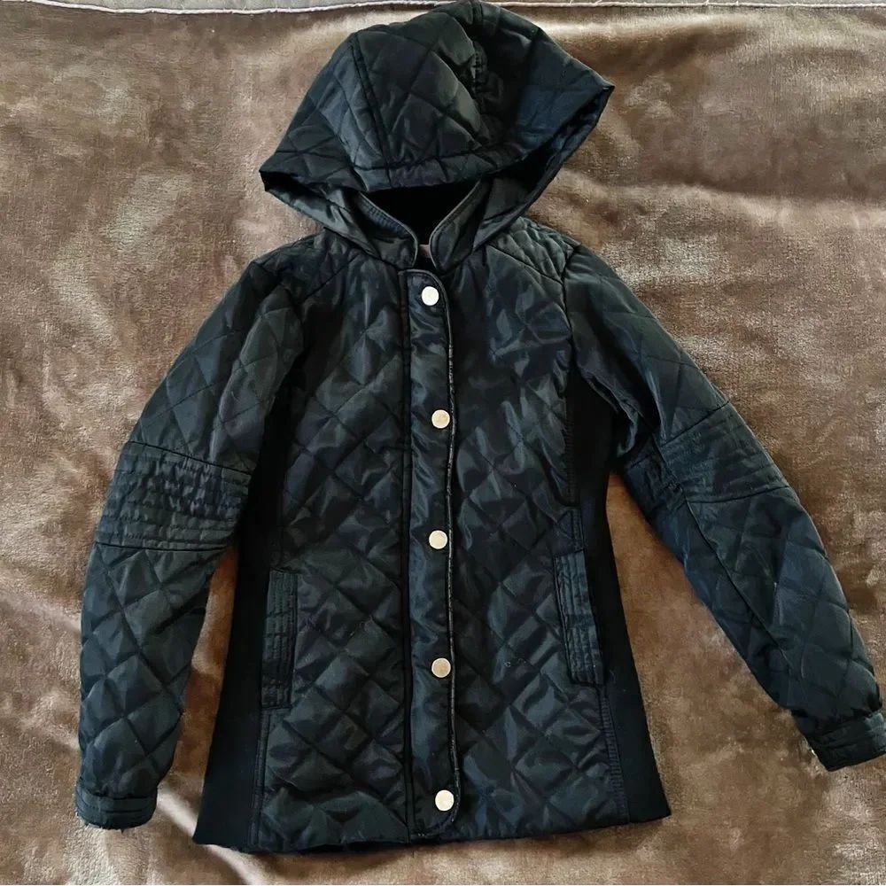 Ci Sono Black Quilted Girls Puffer Jacket Size XS/7